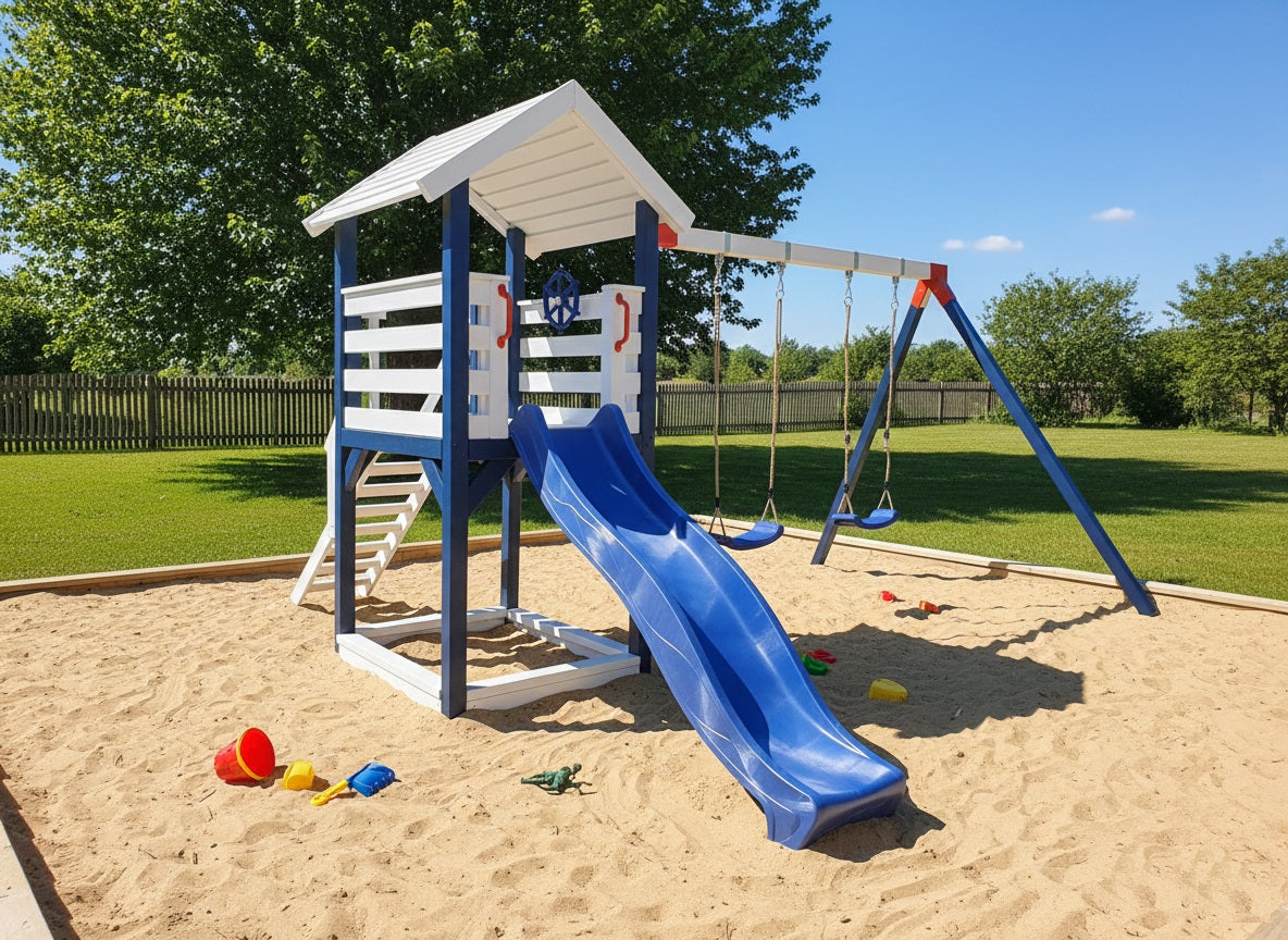 Playground "Relken1" - Children's House Swings Sandpit
