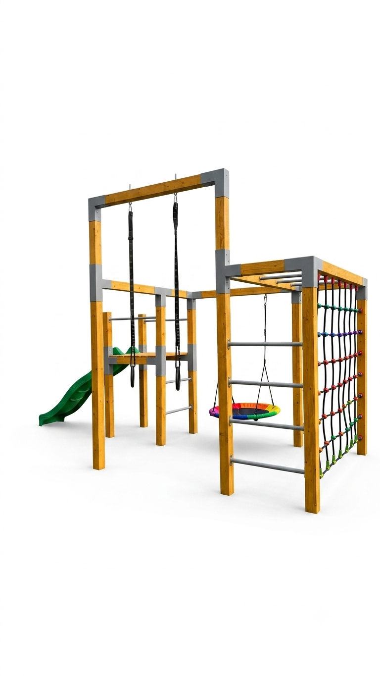 Monkey Bars Gymnastic Rings Climbing Net Gym Stork's Nest